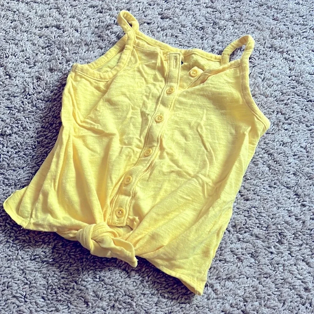 Button tie tank top